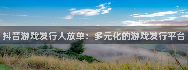 亿万28官网代理开号：抖音游戏发行人放单：多元化的游戏发行平台